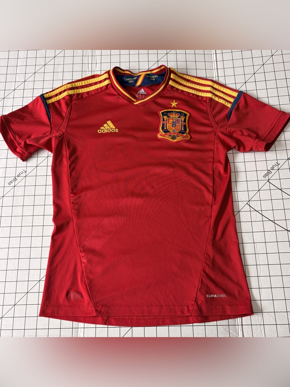 Adidas Spain 2009 Soccer Jersey Youth L 13-14Y España Euro 2008 Champions